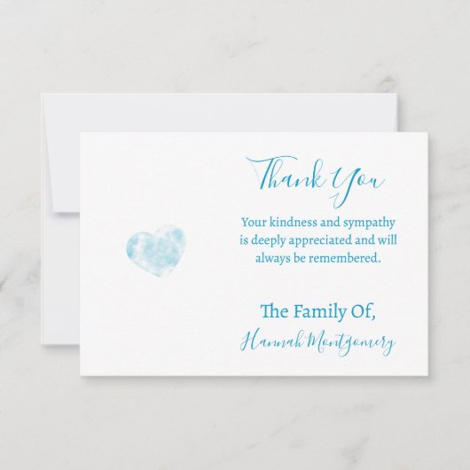 クラウド悔やみや弔慰サンキューカード ノートカード (正面)