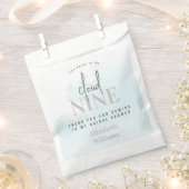 クラウド感謝してい9の来ブライダルシャワー フェイバーバッグ (クリップ留めされた状態)