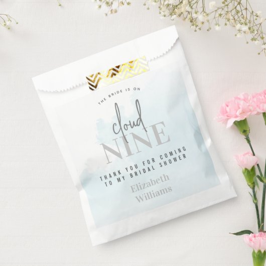 クラウド感謝してい9の来ブライダルシャワー フェイバーバッグ (封をした状態)