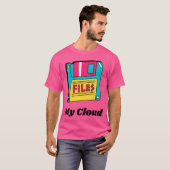 クラウド時代のディスケット 90年代風 Tシャツ (正面フル)