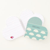 クラウド水玉模様グリーンユエグネームPastel ノートブック (内部)