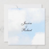 クラウド結婚式招待状 招待状 (裏面)