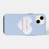 クラウド背景を使用したiPhoneケース iPhoneケース (裏面横)