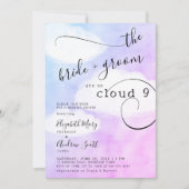 クラウド9からのレターユーモアのあるおもしろいウェディングシャワー 招待状 (正面)