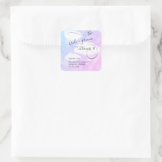 クラウド9からの手紙ユーモアウェディングシャワーありがとう スクエアシール (バッグ)