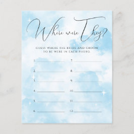 クラウド9どこ彼らはブライダルシャワーゲーム