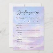 クラウド9のカテゴリー ブライダルシャワーパーティーゲームカード 招待状 (正面)