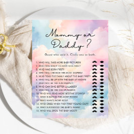 クラウド9のママまたはパパの赤ちゃんシャワー中