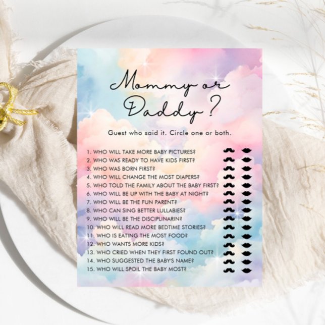 クラウド9のママまたはパパの赤ちゃんシャワー中 (クリエイターアップロード済み)