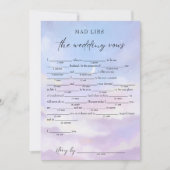 クラウド9の結婚VowsブライダルLibsゲーム 招待状 (正面)