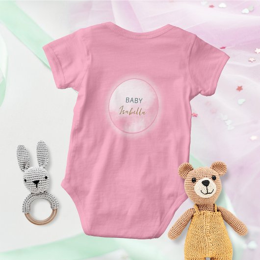 クラウド9ガールピンク生まれたばかりの赤ちゃんシャワー中 ベビーボディスーツ