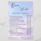 クラウド9ゲームカードの上または下のブライダルシャワー (正面)