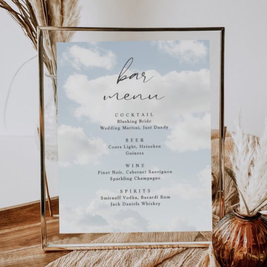 クラウド9テーマクラウド9バーメニュー ポスター