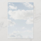 クラウド9テーマクラウド9ブライダルシャワーバーメニュー メニュー (裏面)