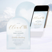 クラウド9ドリームブルーエレガントベビーシャワー