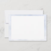 クラウド9パステルブルーエレガントシンプルブライダルシャワー サンキューカード (裏面)