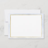 クラウド9パステルブルーエレガント空白のブライダルシャワー サンキューカード (裏面)