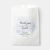 クラウド9パステルブルースカイエレガントブライダルシャワー フェイバーバッグ (正面)