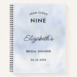 クラウド9パステルブルースカイブライダルシャワーギフトリスト ノートブック