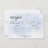 クラウド9パステルブルースカイブライダルシャワーレシピカード (正面)