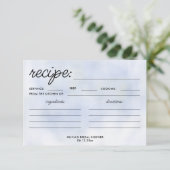 クラウド9パステルブルースカイブライダルシャワーレシピカード (スタンド正面)