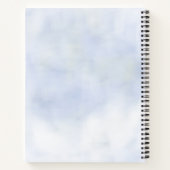 クラウド9パステルブルースカイブライダルシャワーレシピブック ノートブック (裏面)