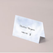 クラウド9パステルブルースカイブライダルシャワー座席表 テーブルナンバー