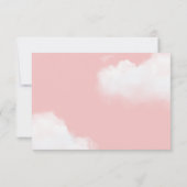 クラウド9ピンクガール赤ちゃんシャワーサンキューカード サンキューカード (裏面)