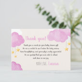 クラウド9ピンクサンキューカード サンキューカード (スタンド正面)