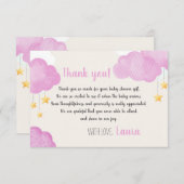 クラウド9ピンクサンキューカード サンキューカード (正面/裏面)