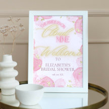 クラウド9ピンク金ゴールドブライダルシャワーウェルカムサイン