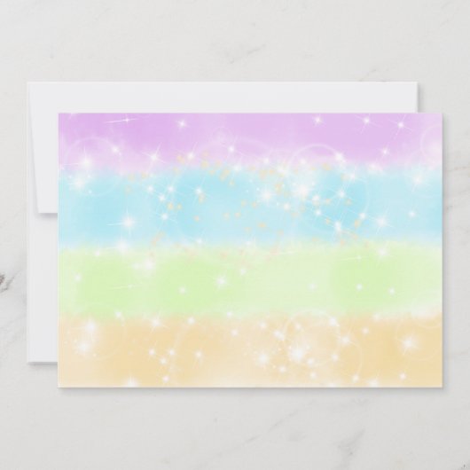 クラウド9フォト招待状レインボー9誕生日 招待状 (裏面)