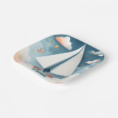 クラウド9フライキッズスカイジョイ飛行機1日の誕生日 ペーパープレート (傾斜あり)