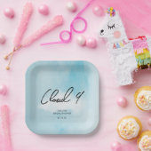 クラウド9ブライダルシャワーテーマミニマリストデコレーション ペーパープレート (パーティー)