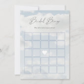 クラウド9ブライダルシャワービンゴゲームカード 招待状 (正面)