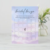 クラウド9ブライダルシャワービンゴゲームカード 招待状 (スタンド正面)
