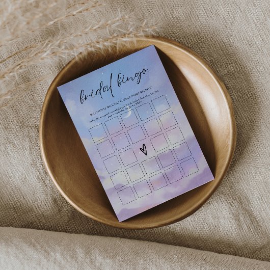 クラウド9ブライダルシャワービンゴゲームカード 招待状