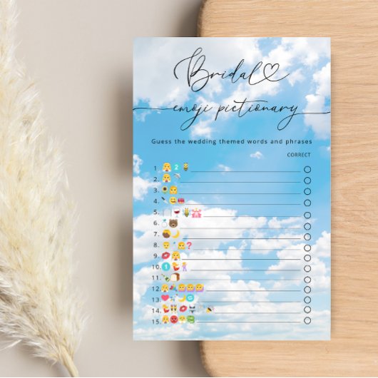 クラウド9ブライダルシャワー絵文字ゲーム