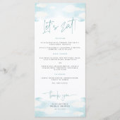 クラウド9ブルーアンドホワイトドリーミーブライダルシャワー メニュー (正面)