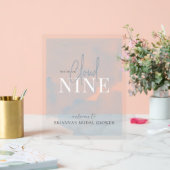 クラウド9ブルースカイウォーターカラーブライダルシャワーへようこそ アクリルサイン (ウェディング)