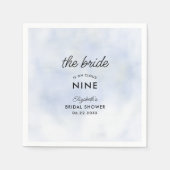 クラウド9ブルースカイエレガントシンプルブライダルシャワー スタンダードカクテルナプキン (正面)