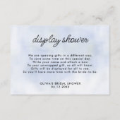 クラウド9ブルーディスプレイブライダルシャワーエンクロージャカード エンクロージャーカード (正面)