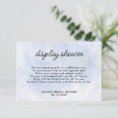 クラウド9ブルーディスプレイブライダルシャワーエンクロージャカード エンクロージャーカード (スタンド正面)