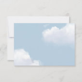 クラウド9ブルーボーイベビーシャワーサンキューカード サンキューカード (裏面)