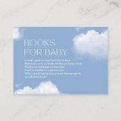 クラウド9ブルー男の赤ちゃんシャワーブックベビー エンクロージャーカード (正面)