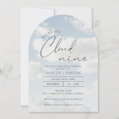 クラウド9ベビーシャワーアーチ 招待状 (正面)