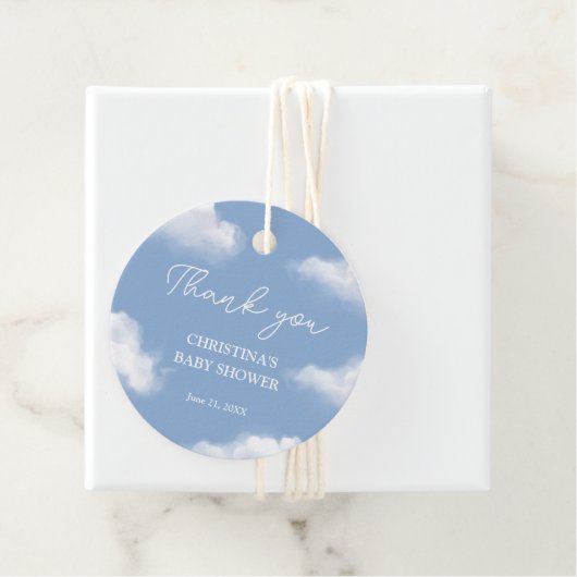 クラウド9ベビーシャワー中ありがとう フェイバータグ (インサイチュ)
