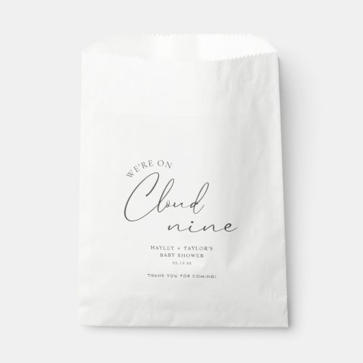 クラウド9ベビーシャワー中 フェイバーバッグ (正面)