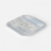 クラウド9ベビーシャワー中 ペーパープレート (傾斜あり)