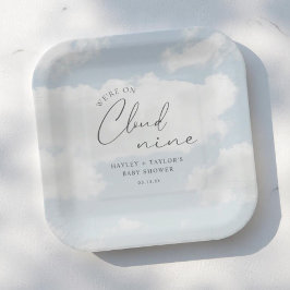 クラウド9ベビーシャワー中 ペーパープレート